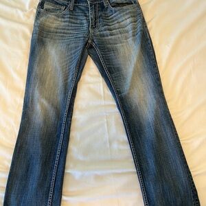 BKE Men's Jake Straight LevFaded Blue Jeans